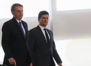 Jair Bolsonaro e Sérgio Moro. Foto: Antonio Cruz/ Agência Brasil