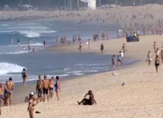 Banhistas em praia no Rio. Foto: Reprodução