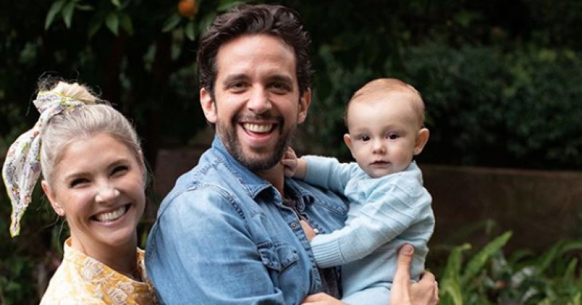Nick Cordero, com Amanda Kloots e o filho do casal. Foto: Reprodução/Instagram