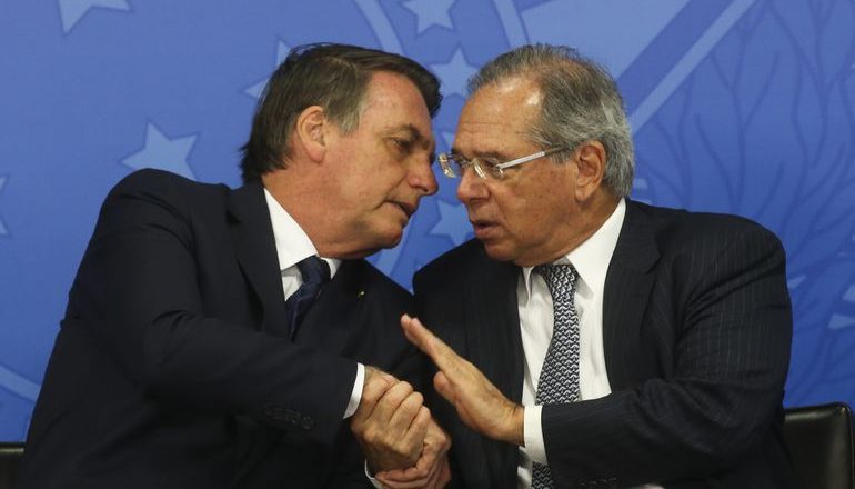 Jair Bolsonaro e Paulo Guedes. Foto: Antônio Cruz/Agência Brasil