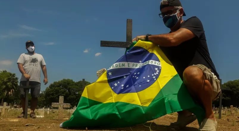 Mortes pela Covid-19 no Brasil. Foto: ONG Rio de Paz