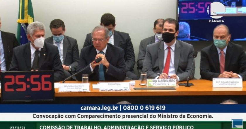 Comissões ouvem Paulo Guedes sobre empresa em paraíso fiscal. Foto: Reprodução/YouTube