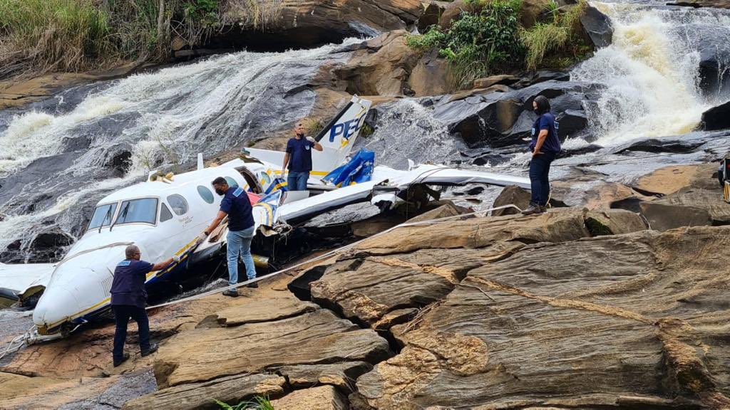 Avião que caiu com Marília Mendonça e mais quatro pessoas. Foto: Twitter/Fab