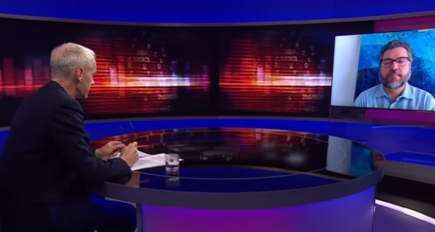 Na BBC de Londres, ex-chanceler e governo Bolsonaro são ridicularizados em entrevista. Foto: Reprodução da TV