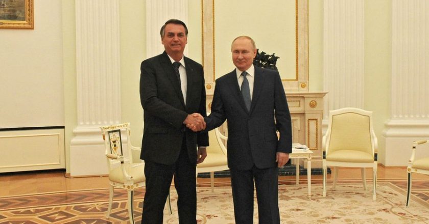 Jair Bolsonaro e Vladmir Putin. Foto: Oficial Kremlin/PR