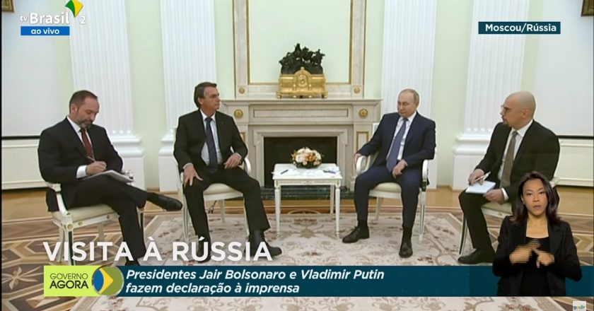 Jair Bolsonaro e Vladimir Putin. Foto: Reprodução/TV Brasil