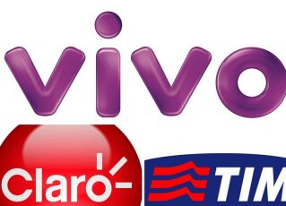 Logoipos da Vivo, Claro e Tim. Foto: Reprodução/Sites Vivo/Claro e Tim