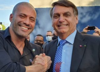 Daniel Silveira e Jair Bolsonaro. Foto: Reprodução/Twitter/Daniel Silveira