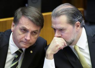 Jair Bolsonaro e Toffoli. Foto: Pedro França/Agência Senado