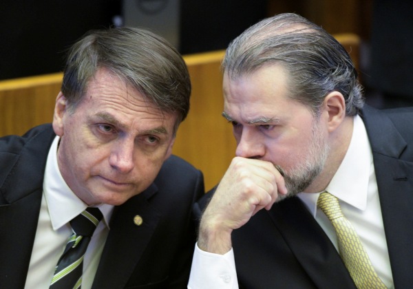 Jair Bolsonaro e Toffoli. Foto: Pedro França/Agência Senado