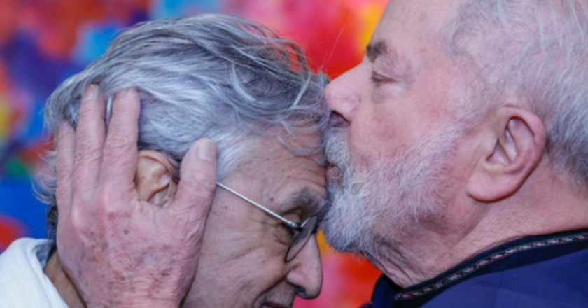 Caetano Veloso e Lula. Foto: Ricardo Stuckert