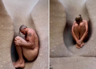 Luigi Baricelli e mulher ficam nus em jornada espiritual na Chapada. Foto: Reprodução do Instagram