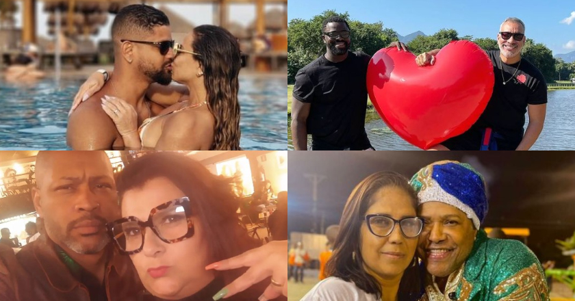 Sambistas celebram o Dia dos Namorados nas redes sociais. Fotos: Reprodução/Instagram