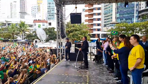 Em Marcha para Jesus, Bolsonaro não cita Ribeiro e diz ter exército de 200 mi. Foto: Reprodução de vídeo