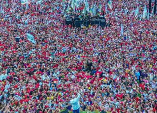 Lula discursa em Fortaleza. Foto: Twitter - Partido dos Trabalhadores