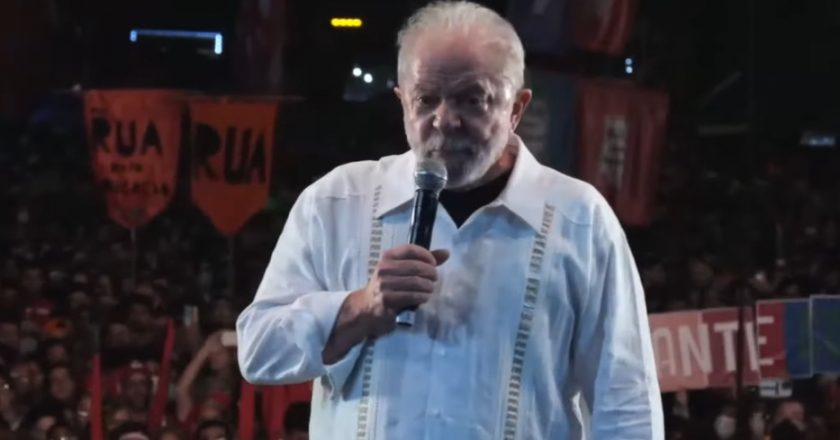 Ato de Lula na Cinelândia, no Rio de Janeiro. Foto: Reprodução/YouTube