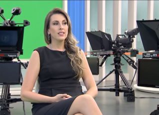 Michelle Giannella, apresentadora e gerente do departamento de Esportes da TV Gazeta. Foto: Reprodução/YouTube