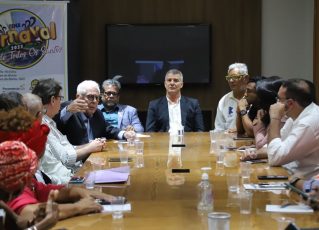 Fernando Horta, presidente da Tijuca, reunido com representantes da Baía de Todos os Santos. Foto: Reprodução/Portal UPB