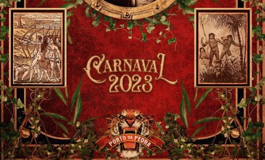 Logotipo do enredo da Porto da Pedra para o Carnaval 2023. Foto: Divulgação