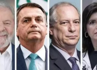 Lula, Bolsonaro, Ciro e Simone Tebet. Fotos: Ricardo Stuckert, Isac Nóbrega/PR. Reprodução/Twitter/Ciro Gomes/Simone Tebet