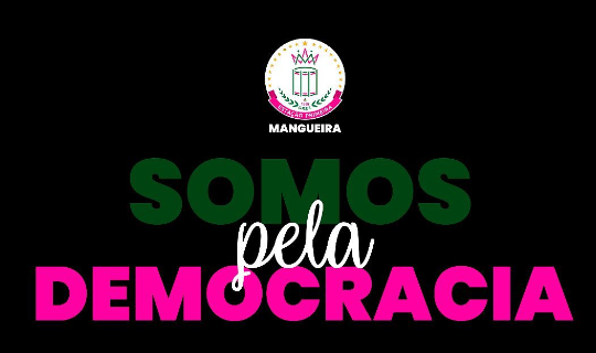 Mangueira adere ao movimento em favor da democracia no Brasil. Arte: Mangueira