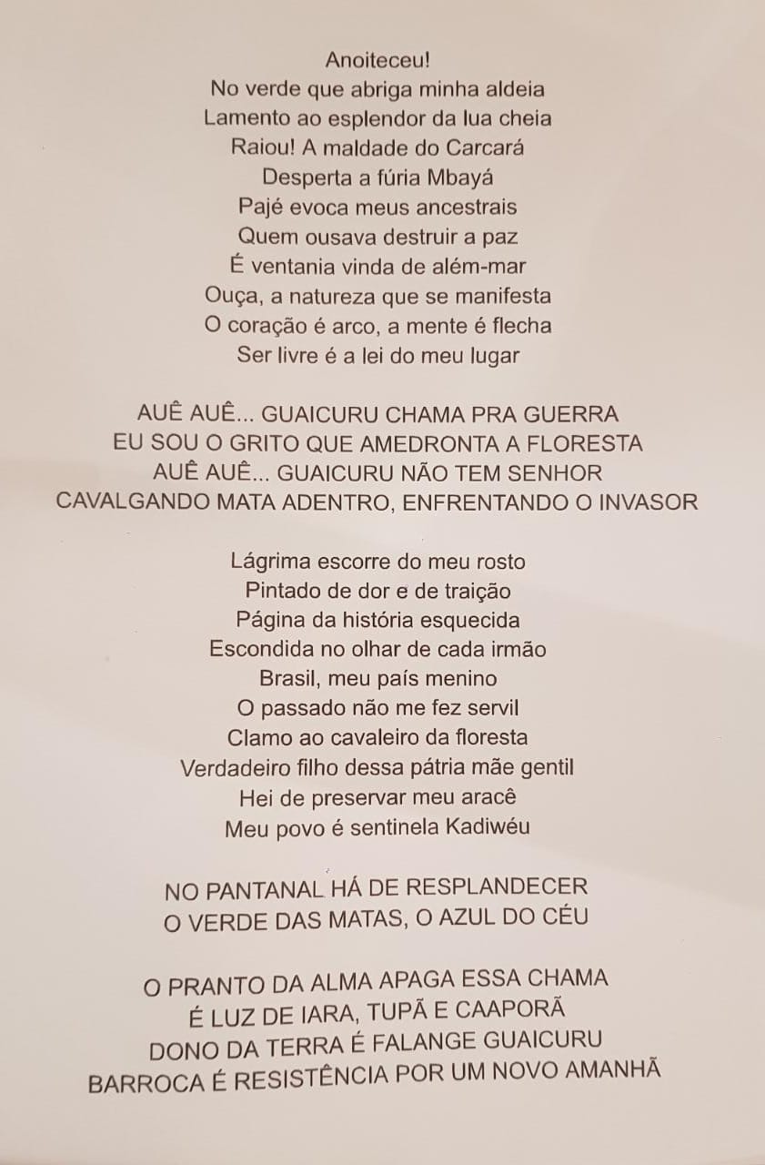 Letra do samba da Barroca Zona Sul 2023. Foto: SRzd/Guilherme Queiroz