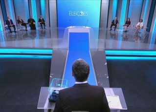Debate da Globo para presidente. Foto: Reprodução de TV