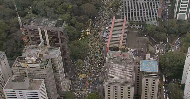 7 de setembro na Avenida Paulista. Foto: Reprodução de vídeo