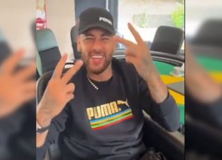 Neymar declara voto e faz dancinha. Reprodução de Vídeo