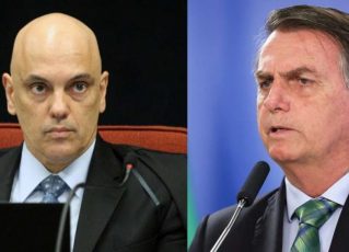 Alexandre de Moraes e Jair Bolsonaro. Fotos: Ricardo Moraes/Agência Brasil e Marcos Corrêa/PR