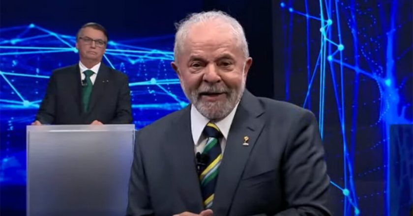 Lula e Jair Bolsonaro em debate. Foto: Reprodução de TV