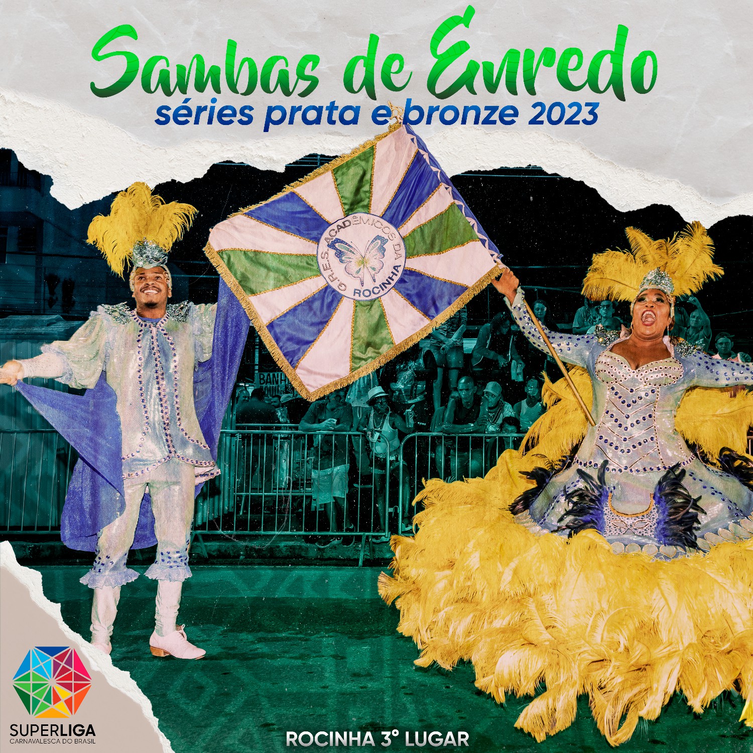 Capa do CD dos sambas da Superliga para 2023. Foto: Divulgação/Superliga