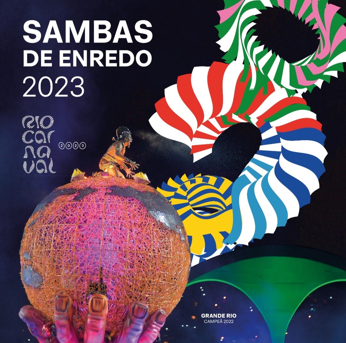Capa do álbum com sambas do Carnaval do Rio 2023. Foto: Divulgação/ Imprensa Rio Carnaval