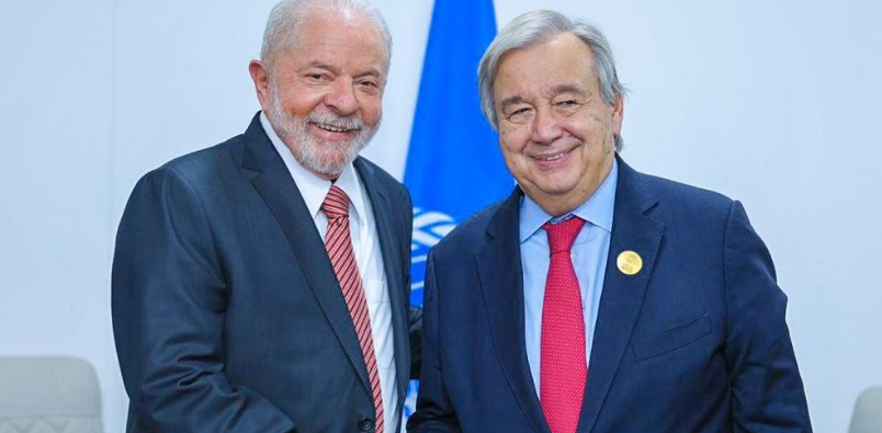 Lula e Guterres na COP 27. Foto: Ricardo Stuckert