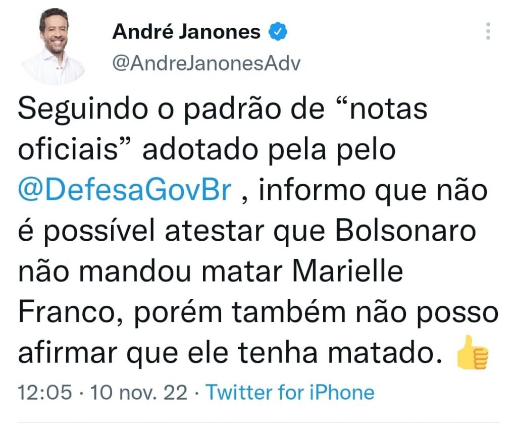 Janones provoca Bolsonaro citando Marielle. Foto: Reprodução/Twitter