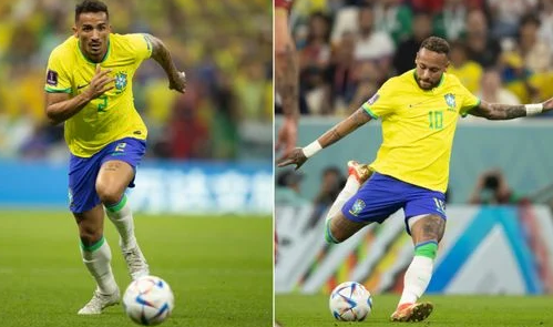 Danilo e Neymar. Fotos: Lucas Figueredo/CBF