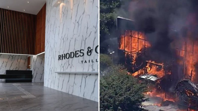 Estúdios da Globo que pegaram fogo. Foto: Reprodução/Instagram