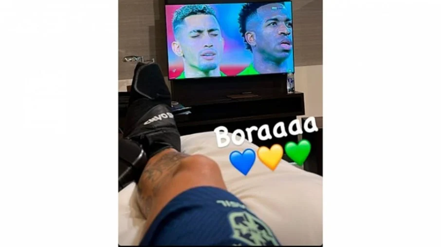 Neymar publica foto na torcida pelo Brasil. Foto: Reprodução/Instagram