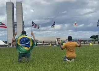 Atos golpistas em Brasília. Foto: Reprodução/TV Globo