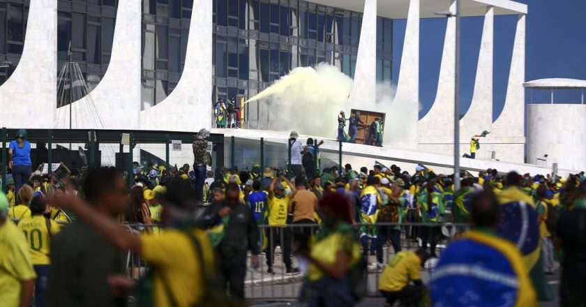 Golpistas invadem Congresso, STF e Palácio do Planalto. Foto: Marcelo Camargo/Agência Brasil
