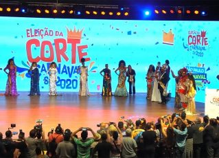Eleição da Corte do Carnaval de São Paulo de 2020. Foto: Reprodução/Youtube/Click Fato
