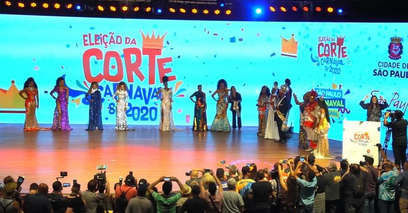 Eleição da Corte do Carnaval de São Paulo de 2020. Foto: Reprodução/Youtube/Click Fato