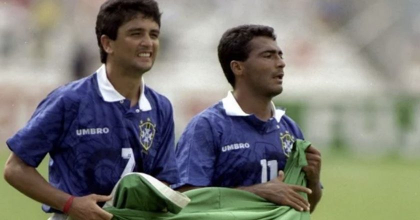 Bebeto e Romário na Copa de 1994. Foto: Reprodução