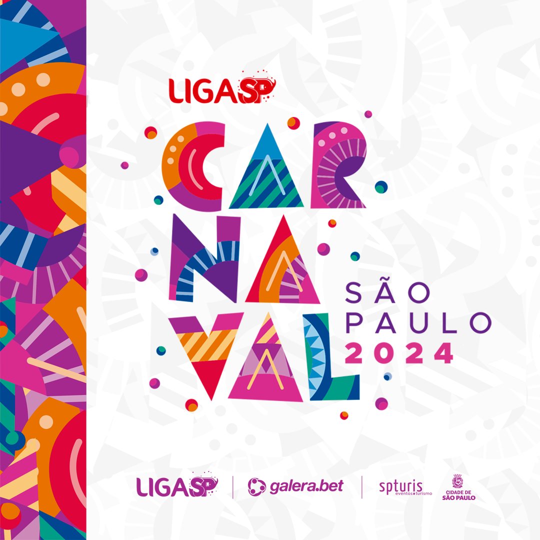 Logotipo do Carnaval de São Paulo 2024. Foto: Divulgação/Liga-SP