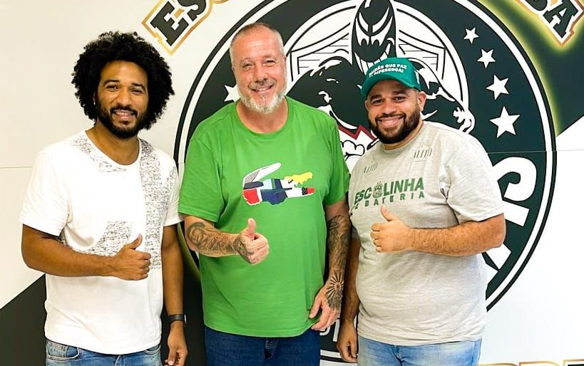 Paulo Serdan, Vinicius Rezende e Felipe Cabral. Foto: Divulgação/Mancha Verde