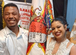 Brinco da Marquesa anuncia novo casal de mestre-sala e porta-bandeira oficial. Foto: Divulgação/Adriano Bejar