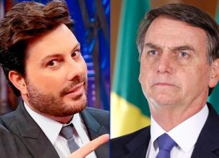 Danilo Gentili e Jair Bolsonaro. Fotos: Divulgação/SBT e Tânia Rego/Agência Brasil