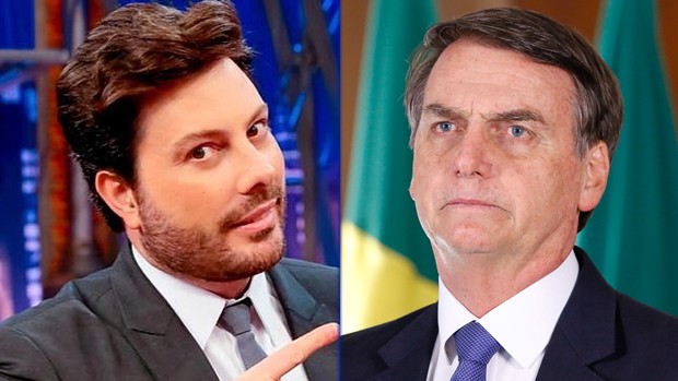 Danilo Gentili e Jair Bolsonaro. Fotos: Divulgação/SBT e Tânia Rego/Agência Brasil