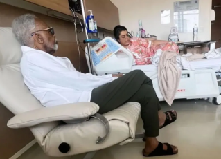 Preta Gil e Gilberto Gil em hospital. Foto: Reprodução/Instagram