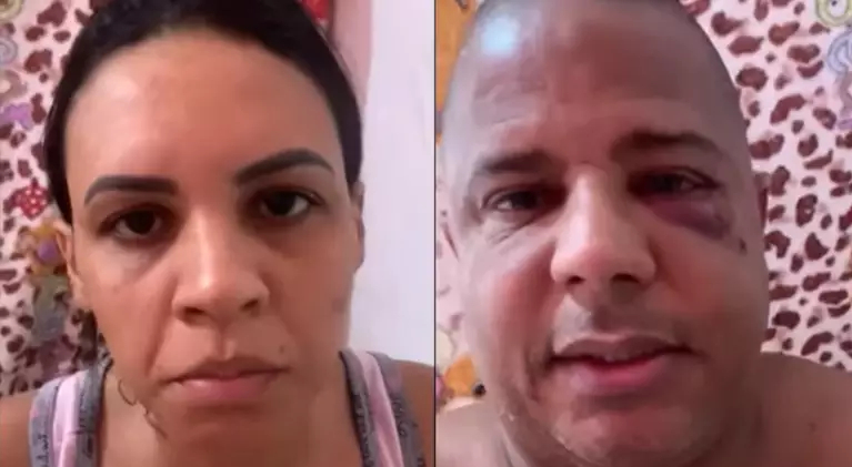 Tais Alcântara de Oliveira e Marcelinho Carioca. Foto: Reprodução de Vídeo